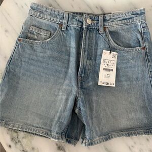 Zara Light Blue Jean Shorts